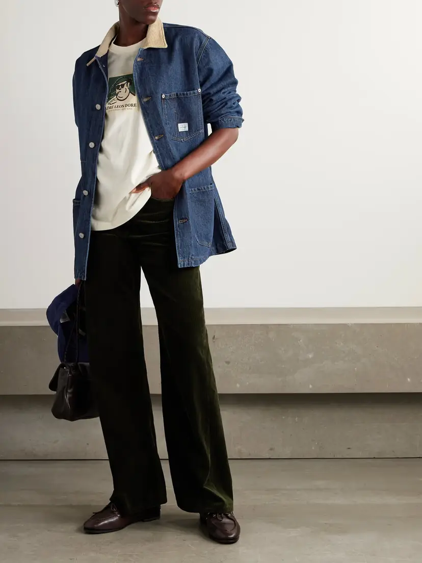 Aimé Leon Dore Corduroy-trimmed Denim Jacket | Thumbnail 2