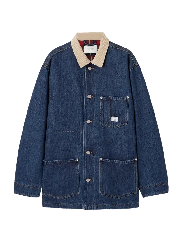 Corduroy-trimmed Denim Jacket