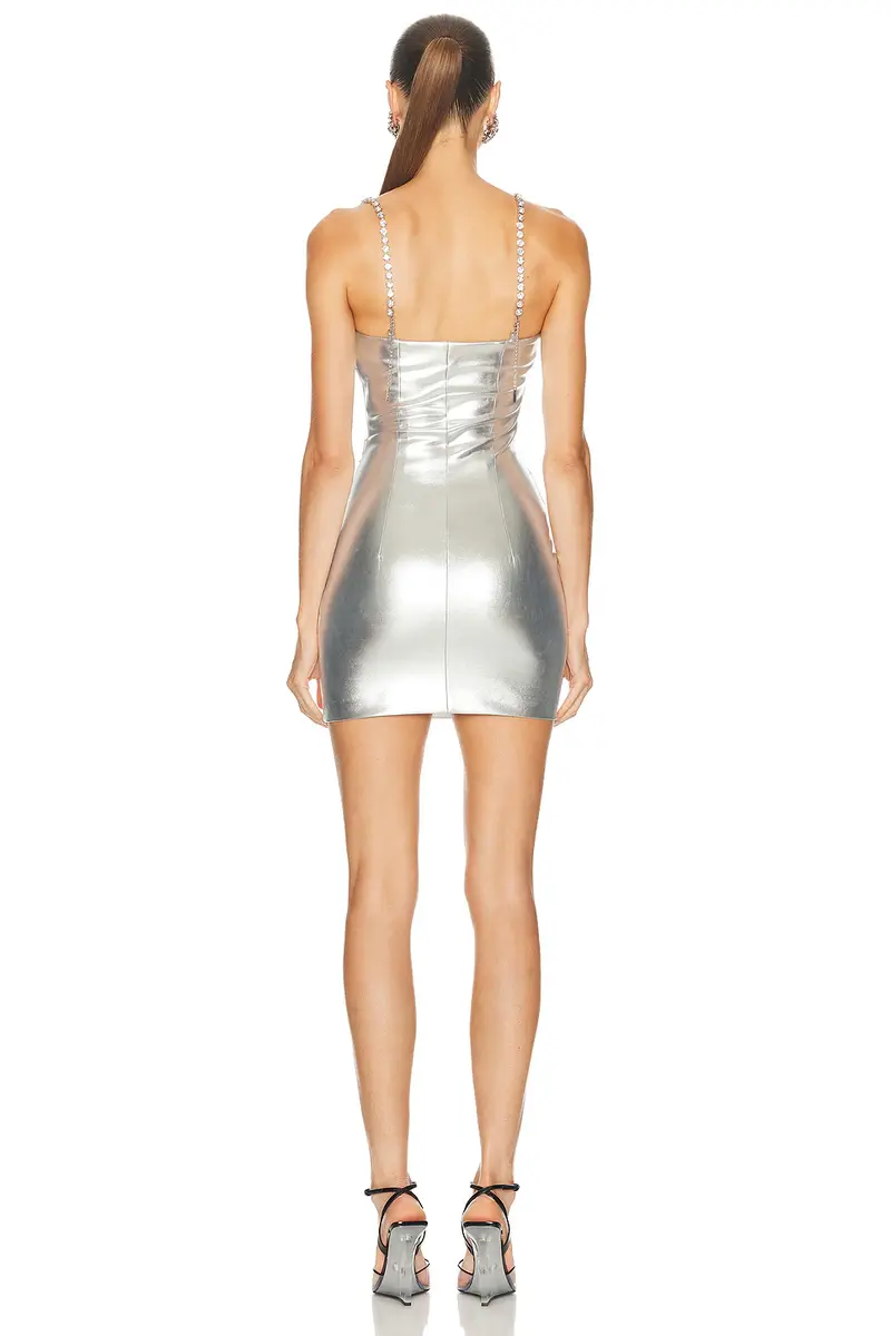AREA Metallic Mini Dress | Thumbnail 3 AREA Metallic Mini Dress | Thumbnail 3