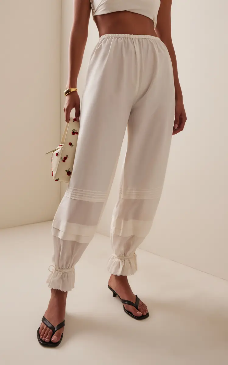 Posse Exclusive Pearl Cotton-Silk Pants | Thumbnail 3 Posse Exclusive Pearl Cotton-Silk Pants | Thumbnail 3