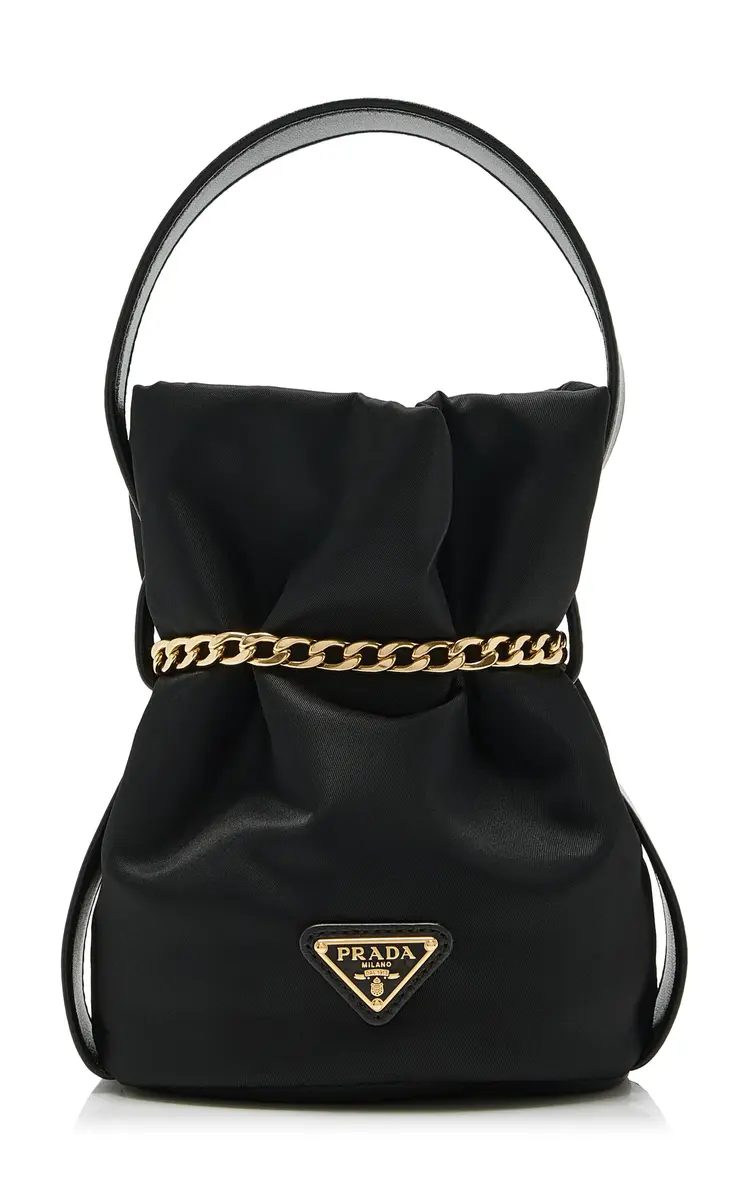 Prada Petit Sac Noir Mini Re-Nylon Bucket Bag - Black - OS | Thumbnail 4