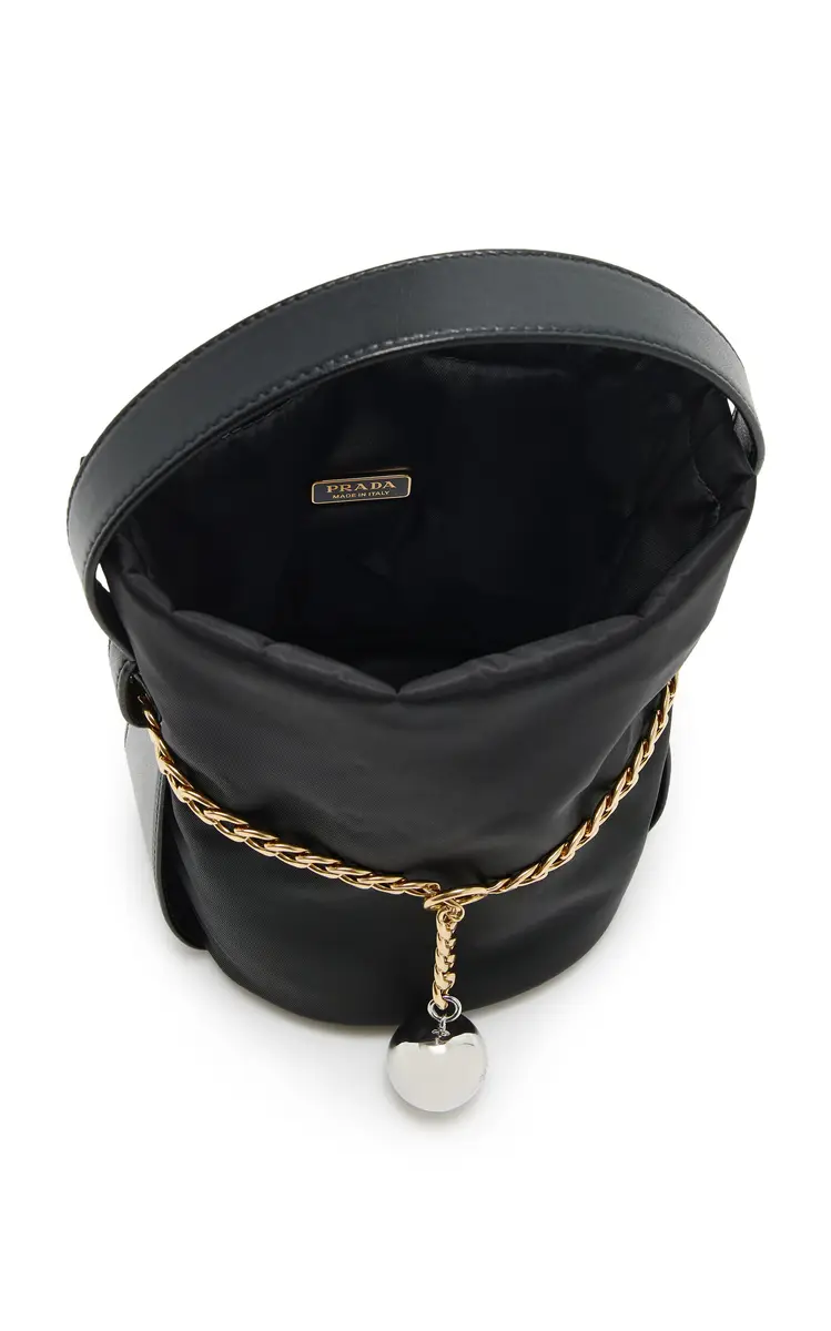 Prada Petit Sac Noir Mini Re-Nylon Bucket Bag - Black - OS | Thumbnail 9