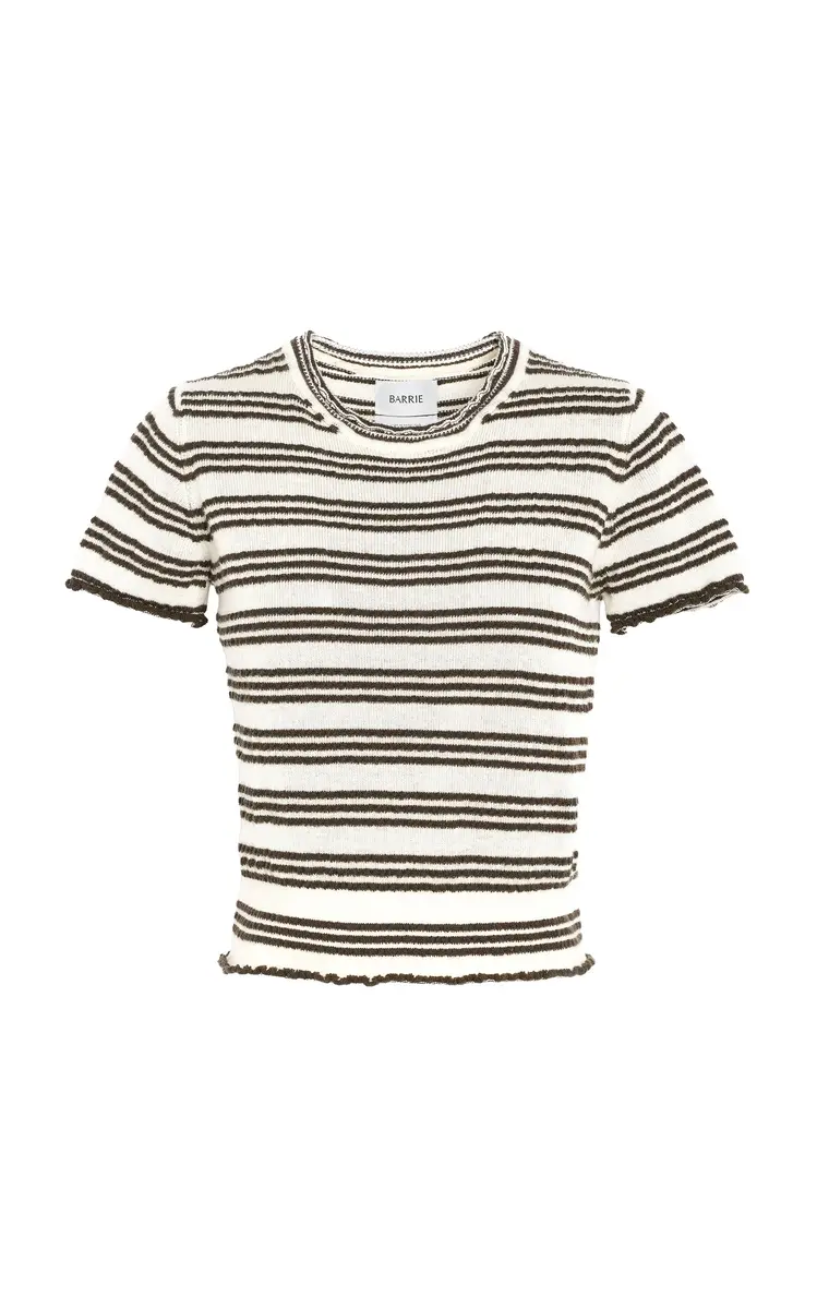 Barrie Cashmere-Cotton Blend Seersucker Top | Thumbnail 6