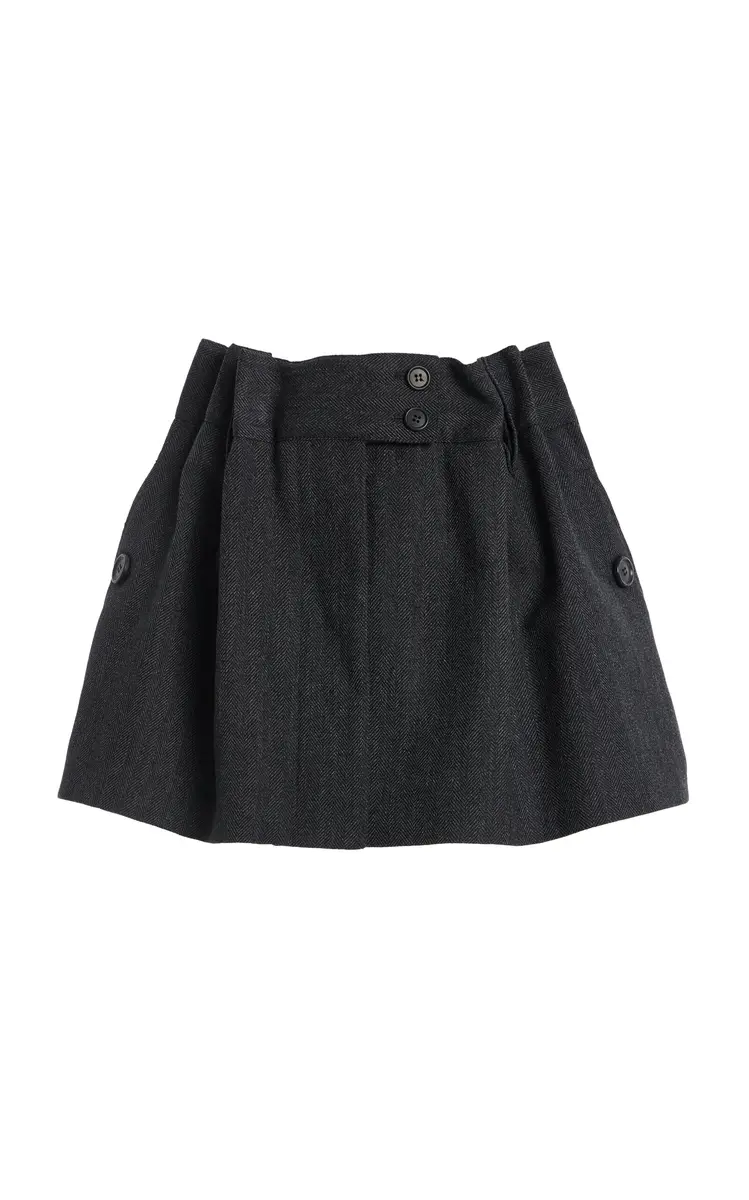 Prada Herringbone Cotton Mini Skirt | Thumbnail 6 Prada Herringbone Cotton Mini Skirt | Thumbnail 6