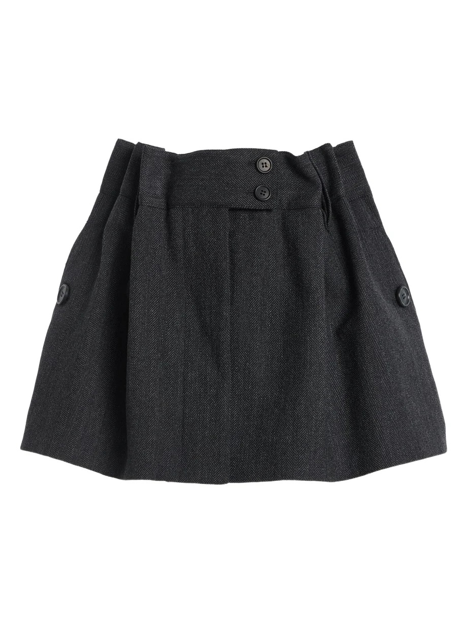 Prada Herringbone Cotton Mini Skirt