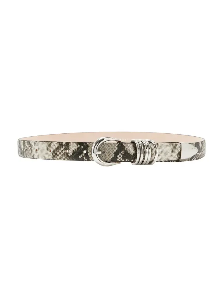 Hollyhock Snake-Effect Leather Belt Hollyhock Snake-Effect Leather Belt
