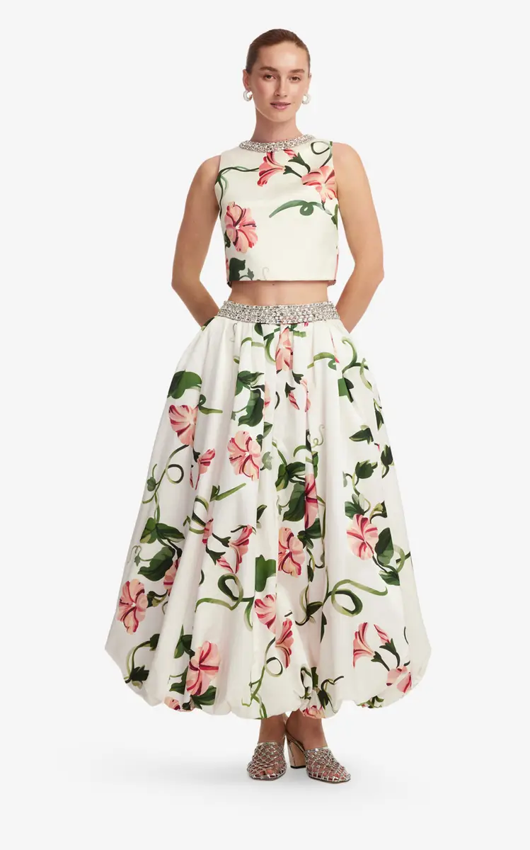 Leo Lin Iris Embellished Printed Top | Thumbnail 3