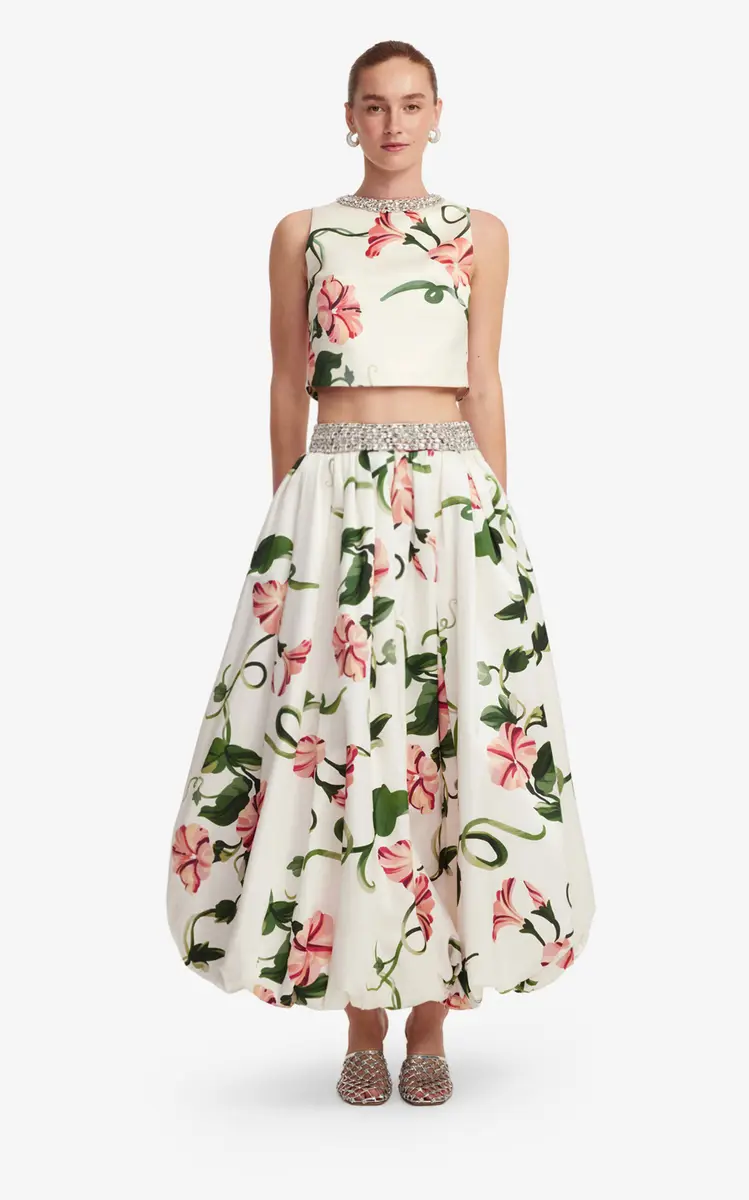 Leo Lin Iris Embellished Printed Top | Thumbnail 7