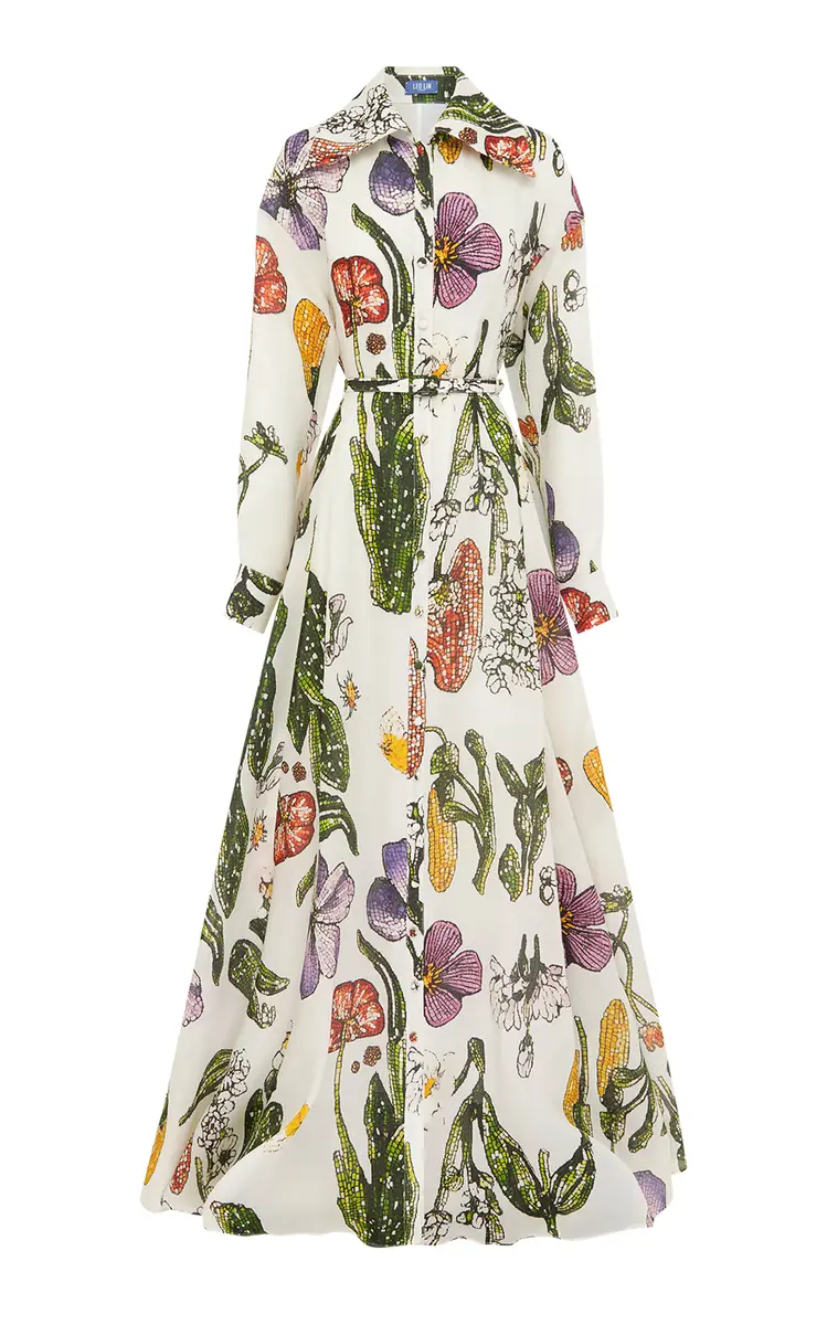 Leo Lin Josephine Silk Gown - Wildflowers | Thumbnail 9