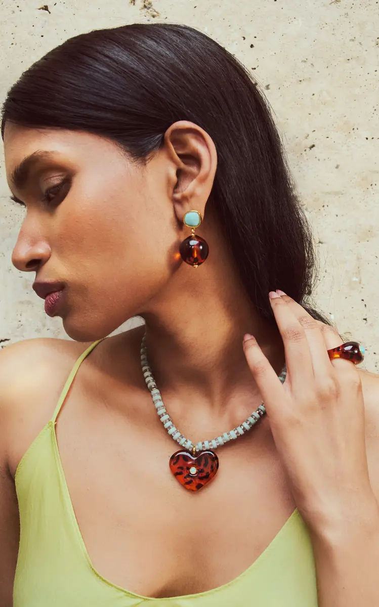 Lizzie Fortunato Pia Earrings In Leopard | Thumbnail 3