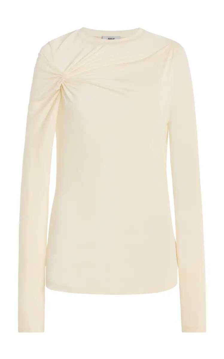 AGOLDE Lissa Ruched Jersey T-Shirt | Thumbnail 6 AGOLDE Lissa Ruched Jersey T-Shirt | Thumbnail 6