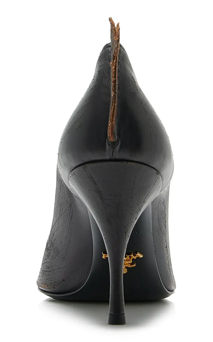 Prada Antiqued Leather Pumps | Thumbnail 9
