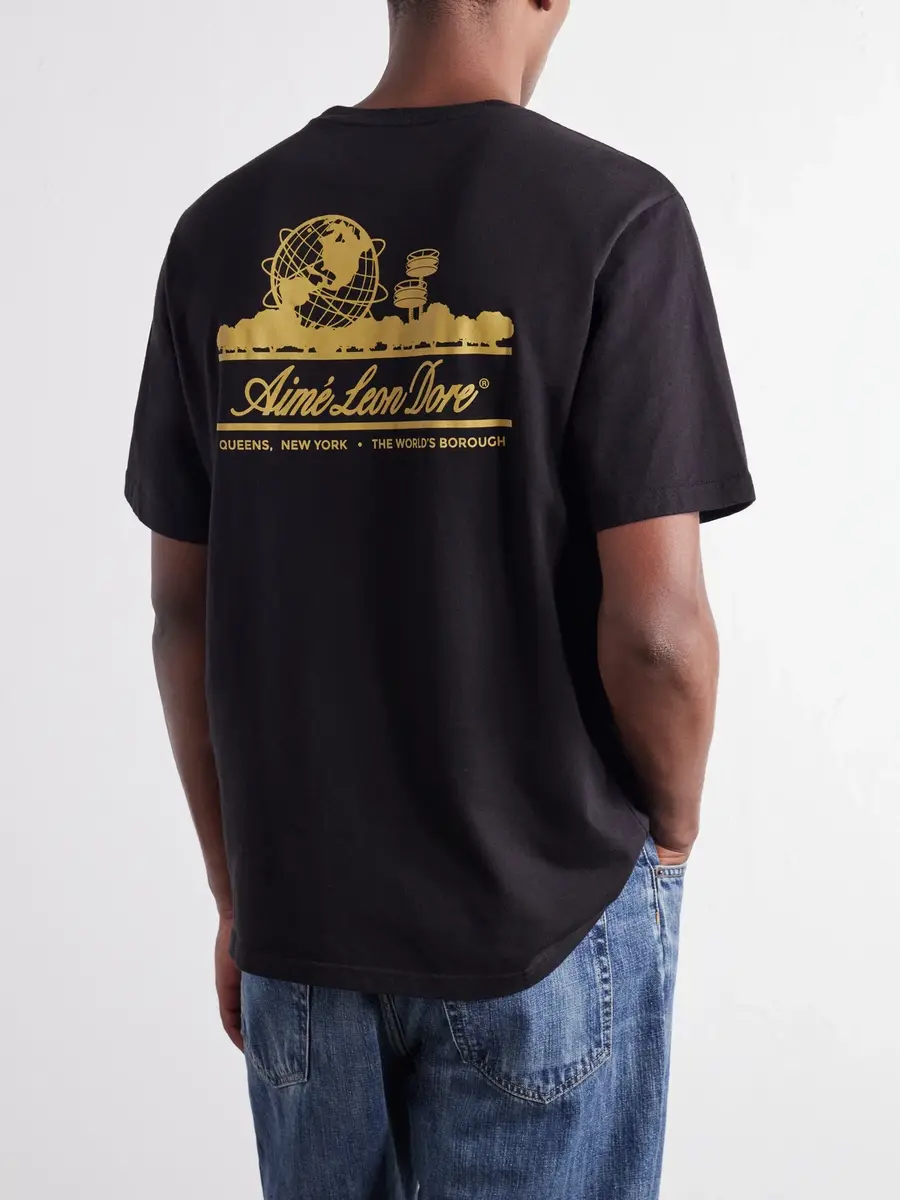 Aimé Leon Dore Unisphere Logo-Print Cotton-Jersey T-Shirt - Men | Thumbnail 4 Aimé Leon Dore Unisphere Logo-Print Cotton-Jersey T-Shirt - Men | Thumbnail 4