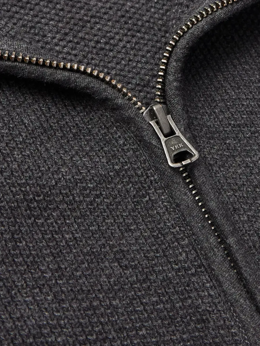 Aimé Leon Dore Embroidered Ribbed Cotton Half-Zip Sweater - Men | Thumbnail 4