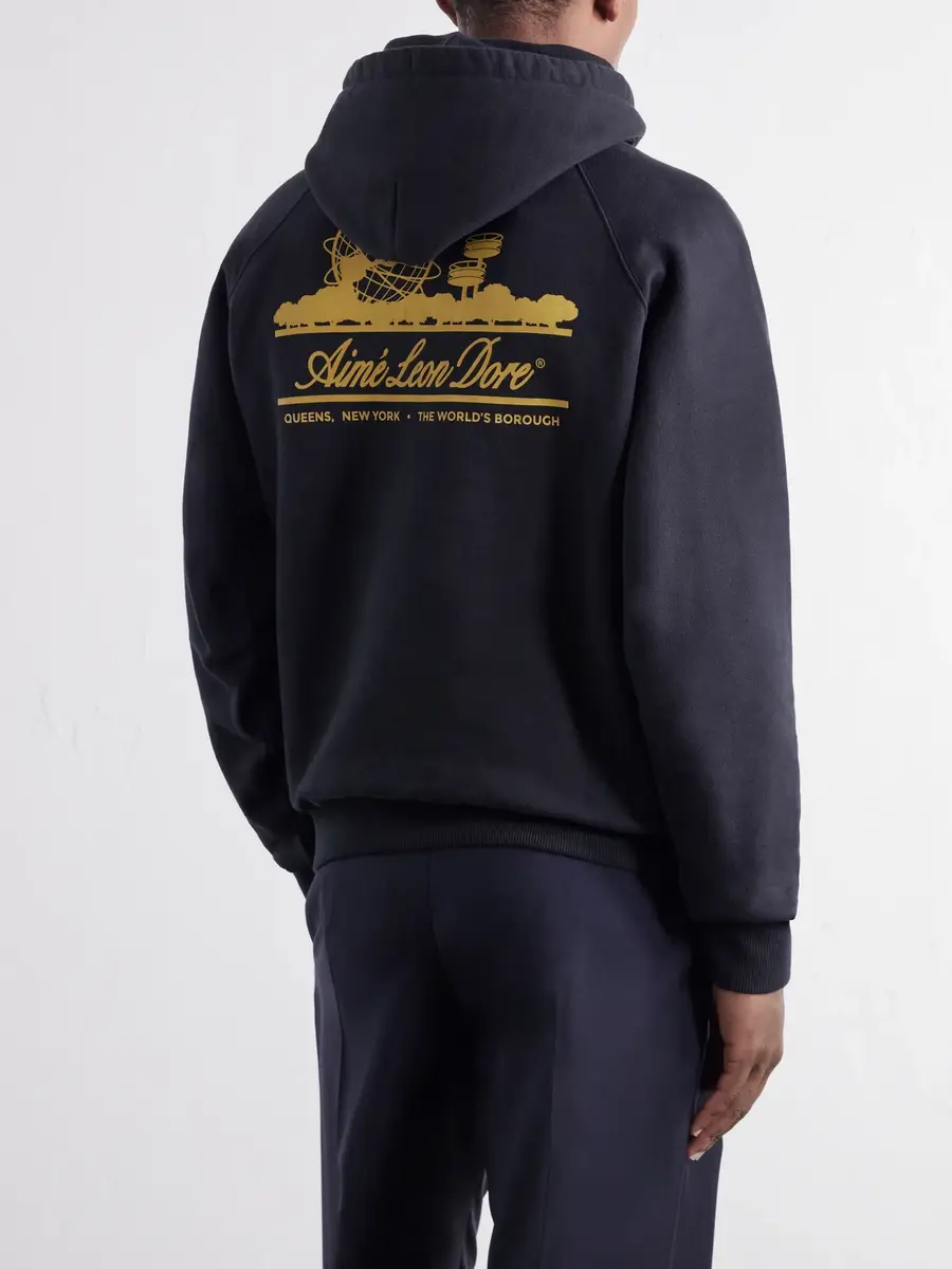 Aimé Leon Dore Unisphere Logo-Print Cotton-Jersey Hoodie - Men | Thumbnail 4 Aimé Leon Dore Unisphere Logo-Print Cotton-Jersey Hoodie - Men | Thumbnail 4