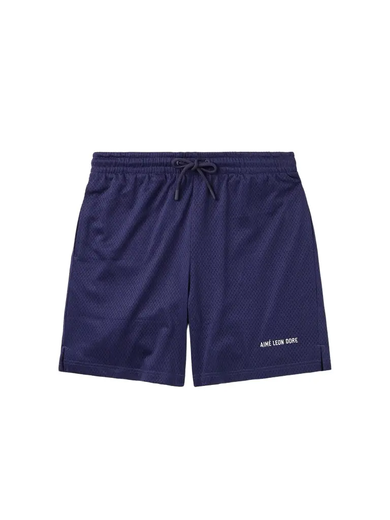 Aimé Leon Dore Straight-Leg Logo-Print Mesh Shorts - Men