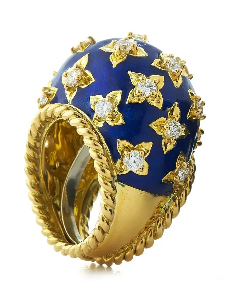 Diamond Blue Star Ring