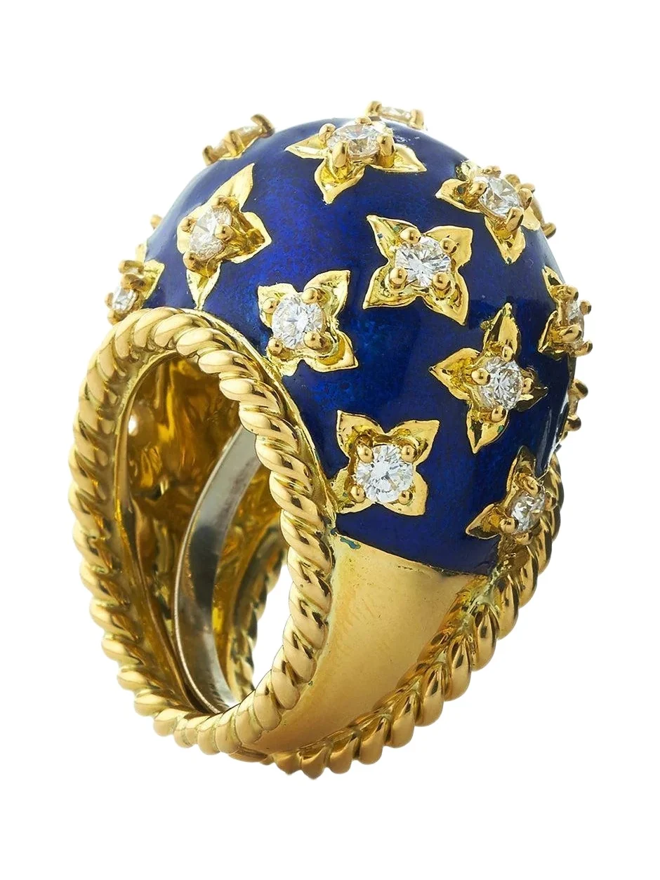 Diamond Blue Star Ring Diamond Blue Star Ring