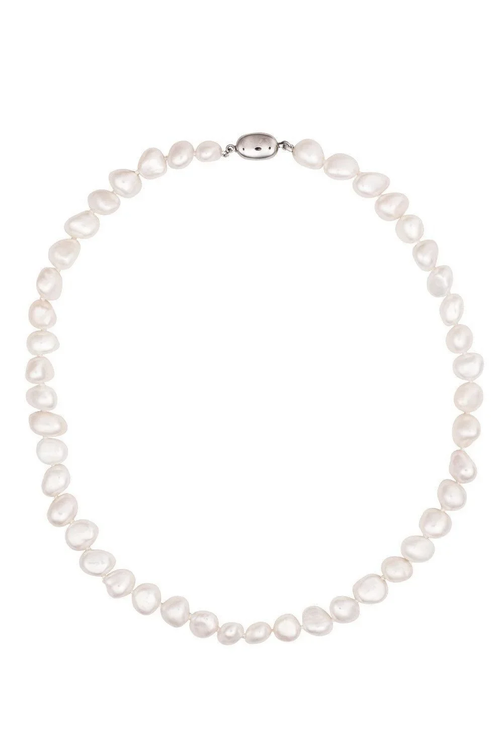White Pearl Freshwater Baroque Necklace - 16in White Pearl Freshwater Baroque Necklace - 16in
