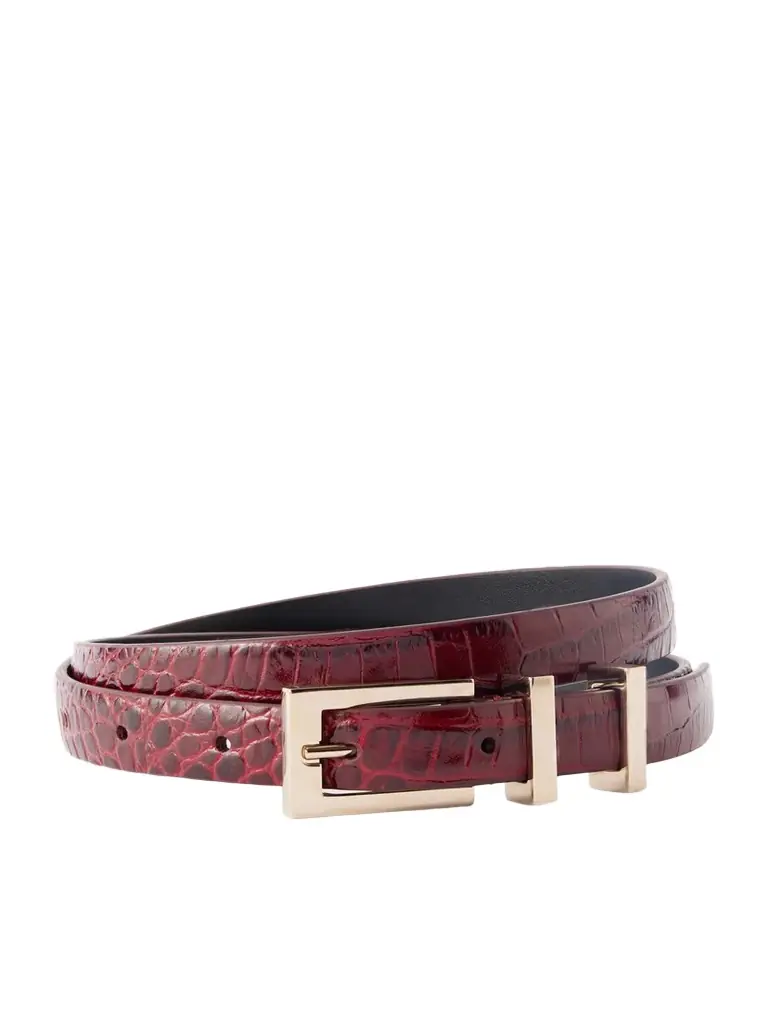 Croc-effect Patent-leather Belt Croc-effect Patent-leather Belt