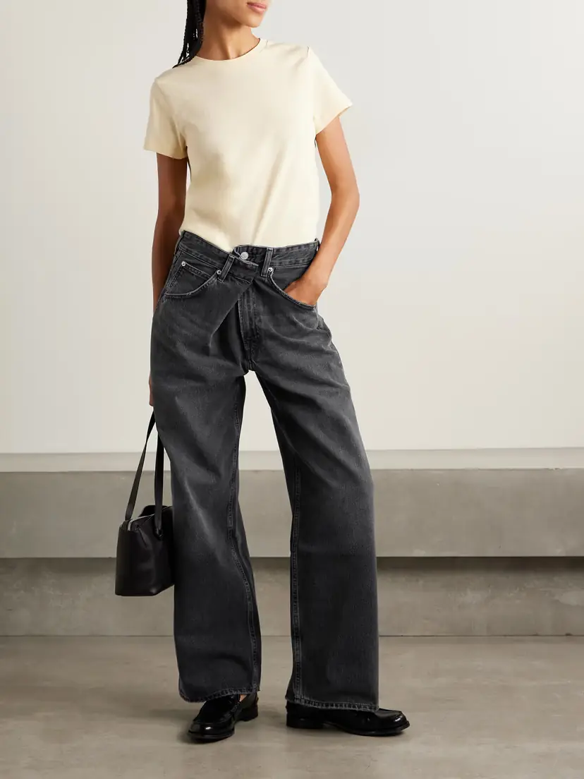 AGOLDE Vana Draped Low-rise Wide-leg Jeans | Thumbnail 2