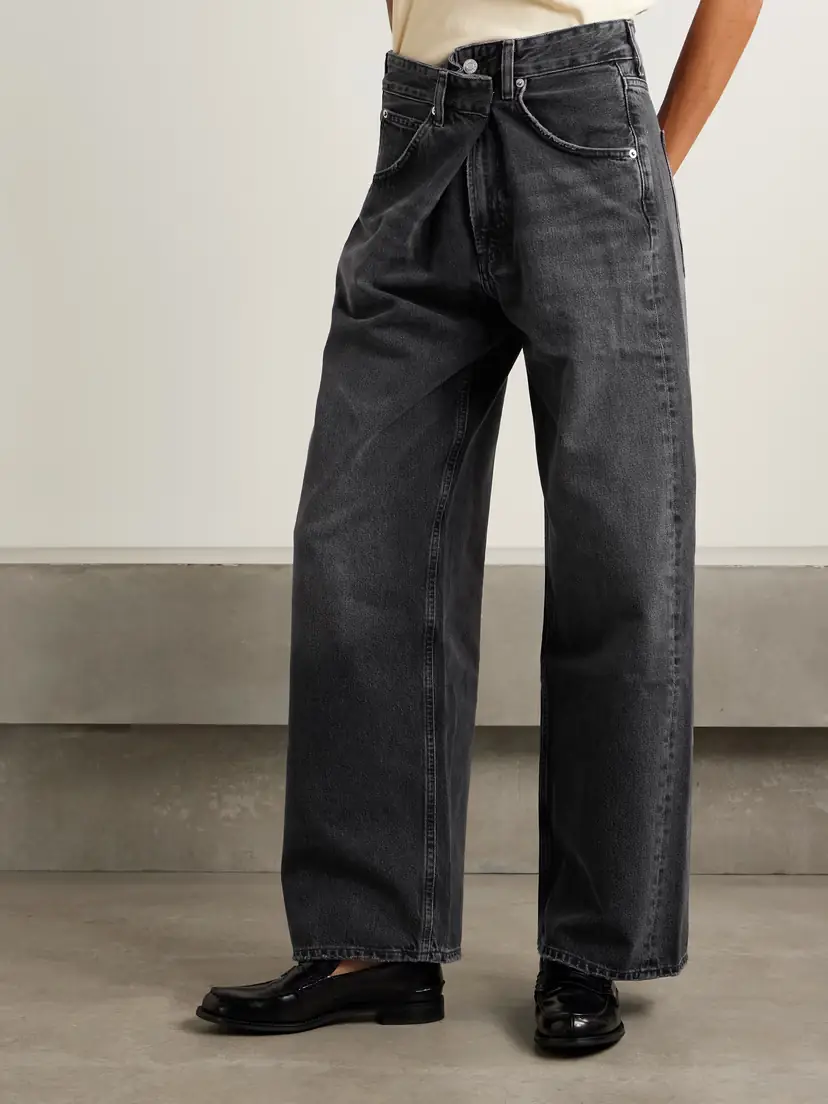 AGOLDE Vana Draped Low-rise Wide-leg Jeans | Thumbnail 3