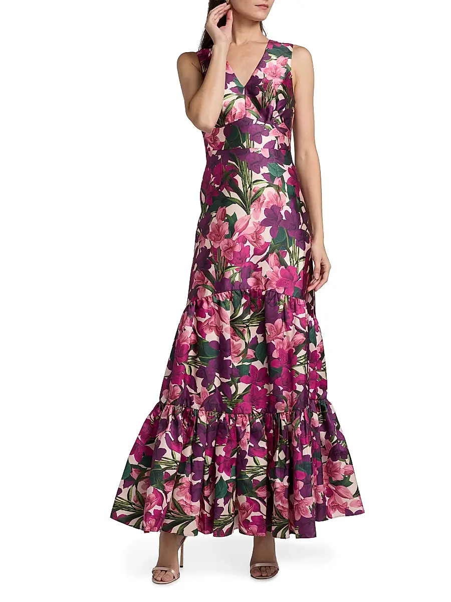 SACHIN & BABI Women's Rori Floral Tiered Gown | Thumbnail 3 SACHIN & BABI Women's Rori Floral Tiered Gown | Thumbnail 3