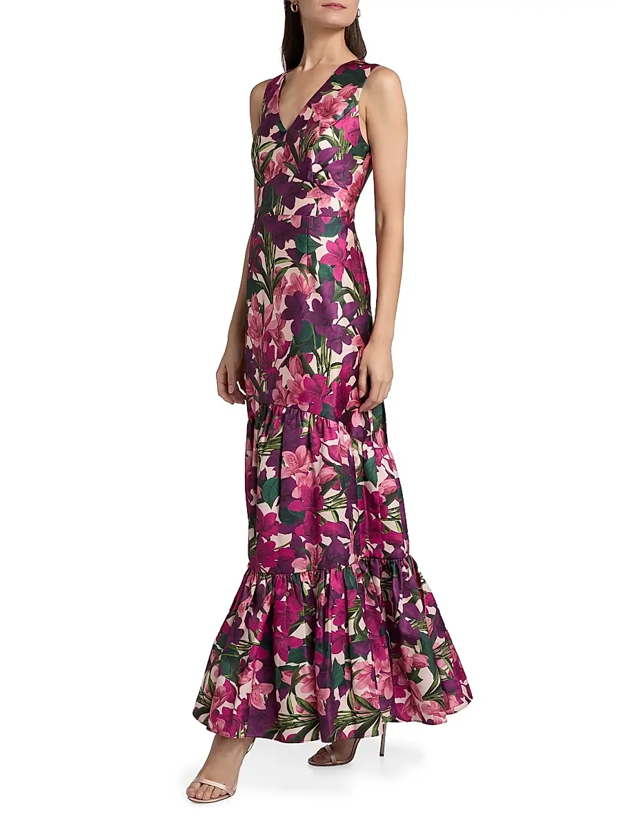 SACHIN & BABI Women's Rori Floral Tiered Gown | Thumbnail 4 SACHIN & BABI Women's Rori Floral Tiered Gown | Thumbnail 4