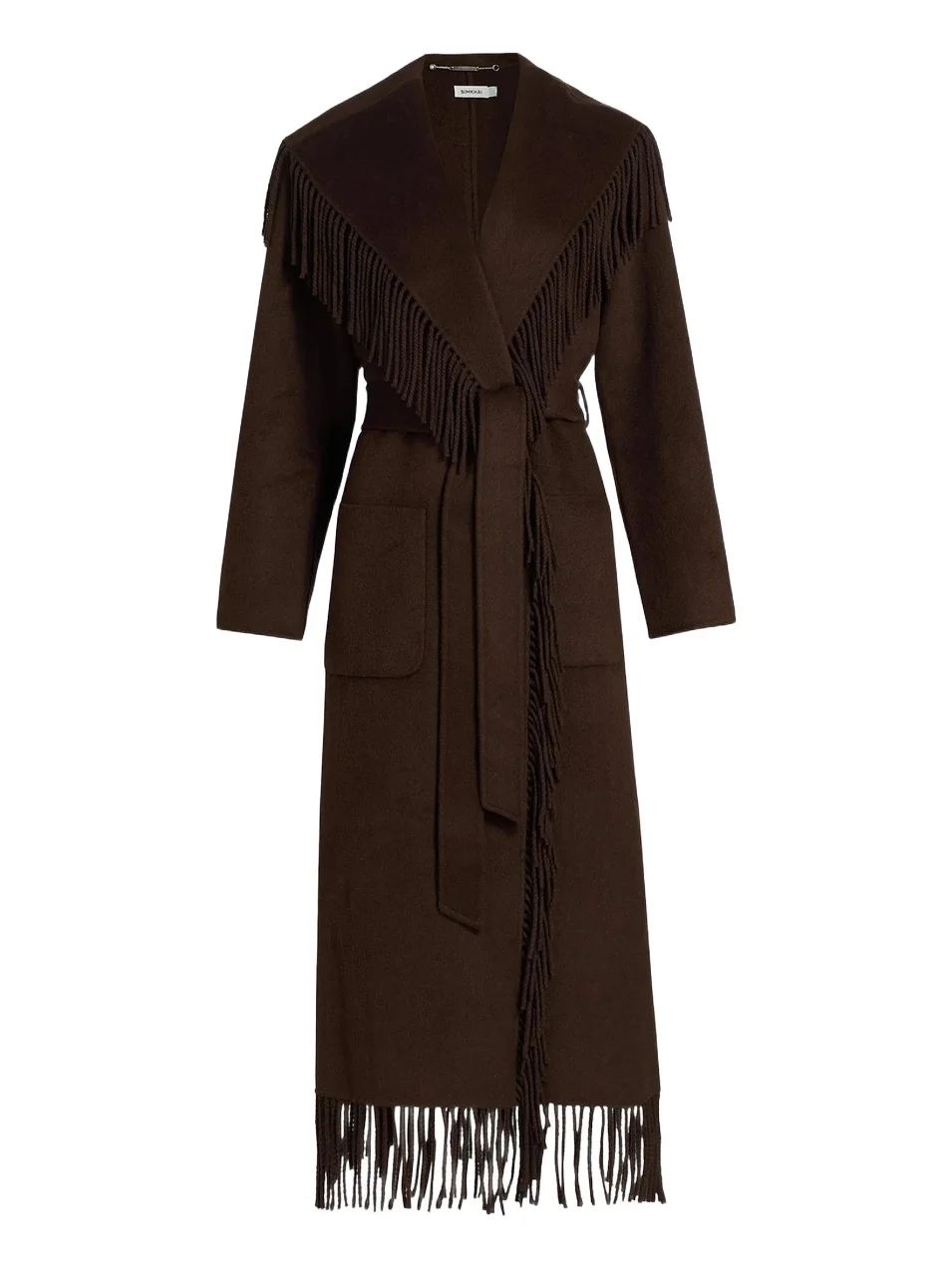 Women's Carrie Fringed Longline Coat Women's Carrie Fringed Longline Coat