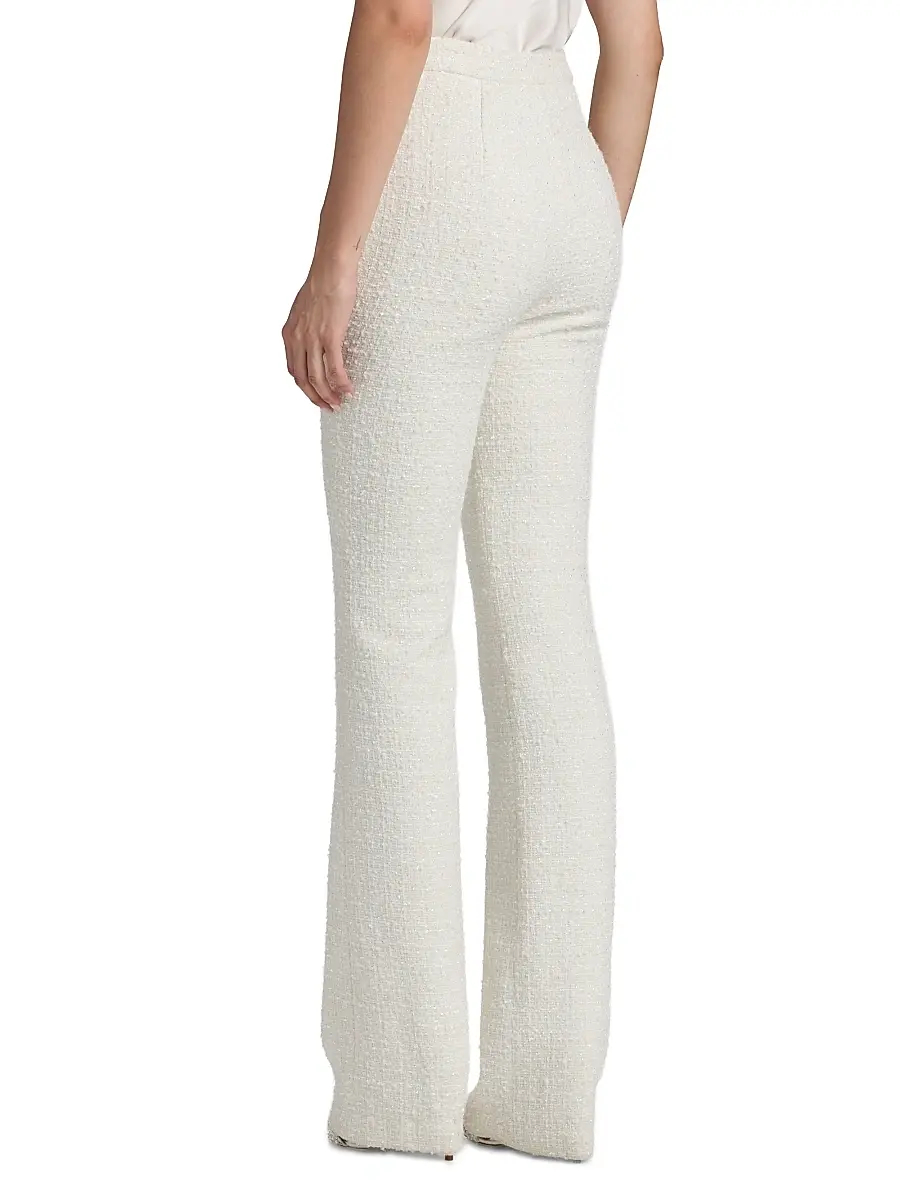 BADGLEY MISCHKA Women's Bouclé Tailored Flare Pants | Thumbnail 5 BADGLEY MISCHKA Women's Bouclé Tailored Flare Pants | Thumbnail 5