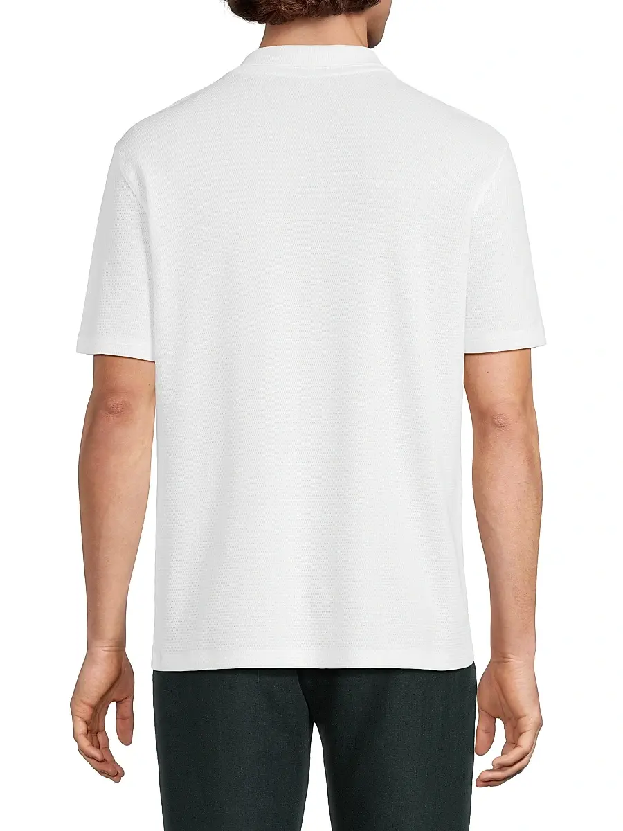 Vince Men's Birdseye Cotton Johnny Collar Shirt | Thumbnail 5 Vince Men's Birdseye Cotton Johnny Collar Shirt | Thumbnail 5
