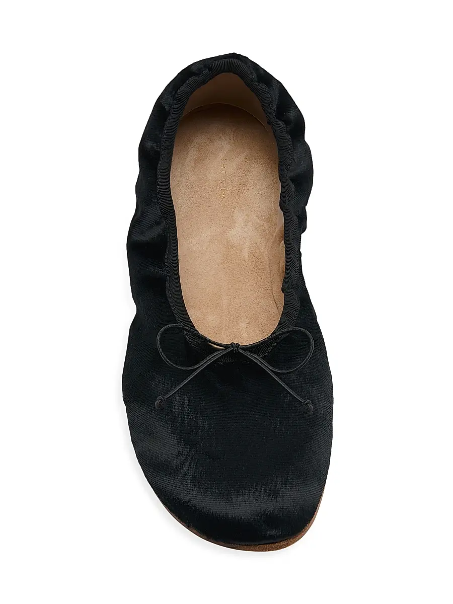 The Row Women's Bow-Detail Velvet Ballet Flats - Black | Thumbnail 7 The Row Women's Bow-Detail Velvet Ballet Flats - Black | Thumbnail 7