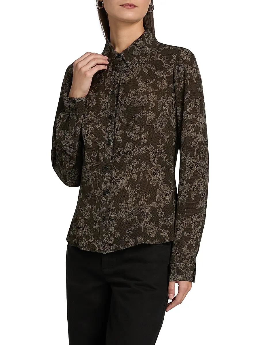 PAIGE Women's Desano Floral Shirt | Thumbnail 4 PAIGE Women's Desano Floral Shirt | Thumbnail 4