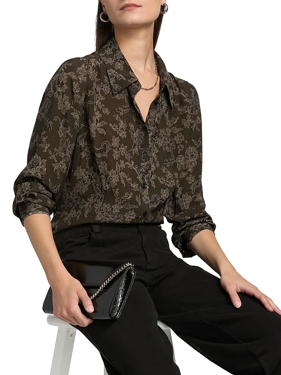 PAIGE Women's Desano Floral Shirt | Thumbnail 6 PAIGE Women's Desano Floral Shirt | Thumbnail 6