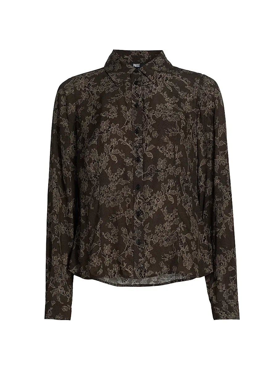 PAIGE Women's Desano Floral Shirt - Black Multi | Image 1 PAIGE Women's Desano Floral Shirt - Black Multi | Image 1