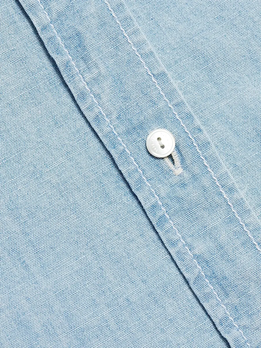 Nili Lotan Women's Monti Denim Button-Front Shirt | Thumbnail 7
