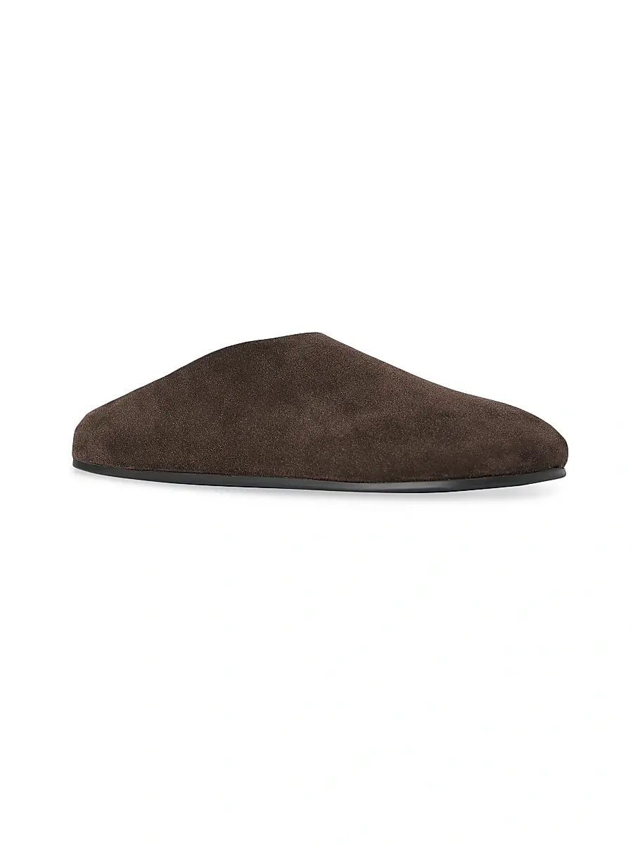 The Row Women's Hudson Suede Mules - Lacquer Brown | Thumbnail 2 The Row Women's Hudson Suede Mules - Lacquer Brown | Thumbnail 2