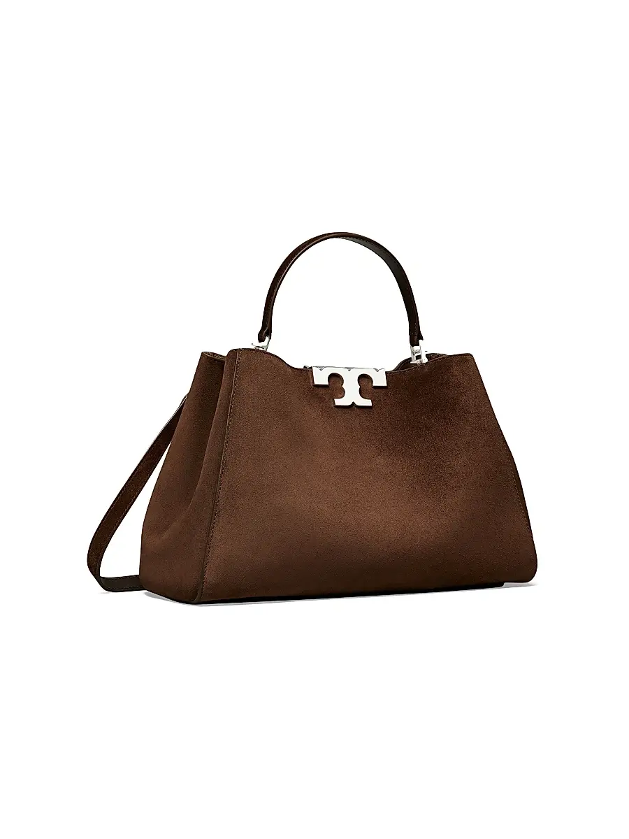Tory Burch Women's Eleanor Suede Satchel - Dark Cocoa | Thumbnail 4 Tory Burch Women's Eleanor Suede Satchel - Dark Cocoa | Thumbnail 4