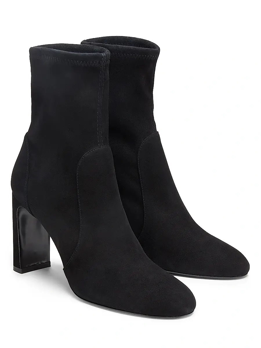 Stuart Weitzman Women's Babette 85MM Suede Booties | Thumbnail 2
