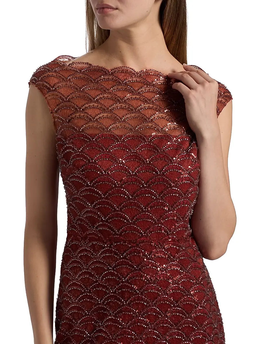 THEIA Women's Aura Beaded Column Gown | Thumbnail 6 THEIA Women's Aura Beaded Column Gown | Thumbnail 6