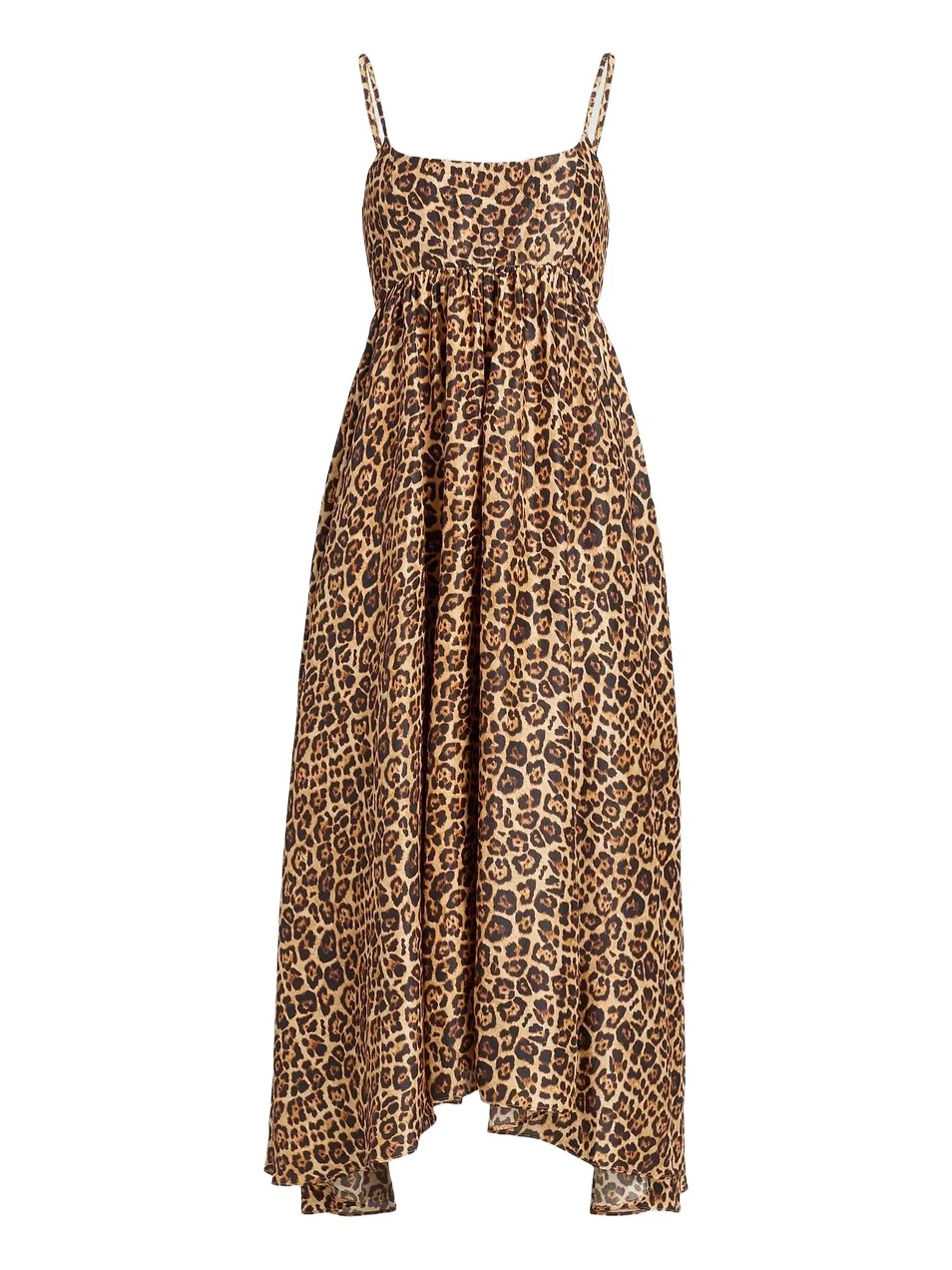 Women's Rachel Leopard Asymmetric-Hem Midi-Dress Women's Rachel Leopard Asymmetric-Hem Midi-Dress