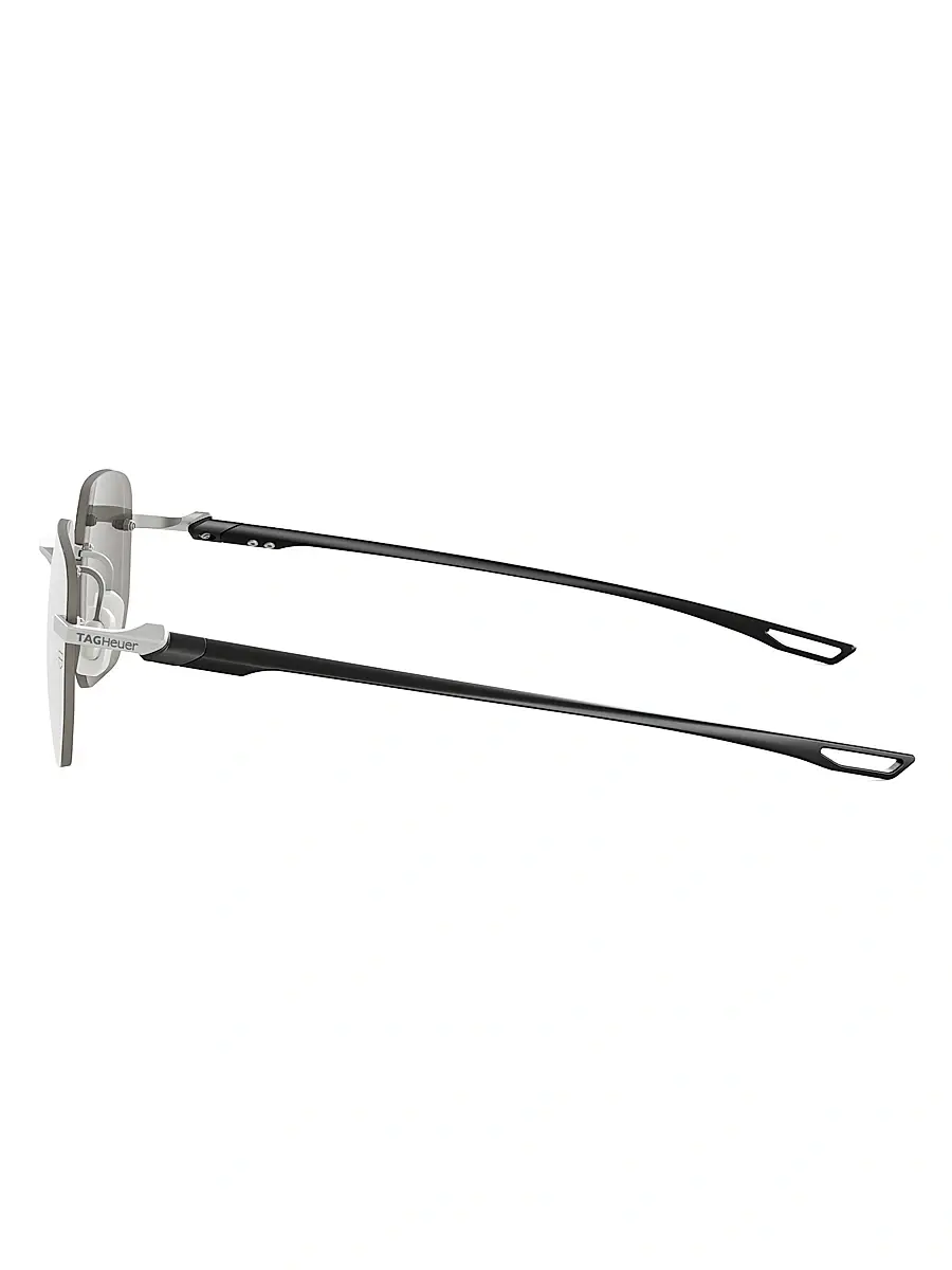 TAG Heuer Men's Mini Vingt Sept 55MM Rectangular Sunglasses - Black Grey | Thumbnail 3 TAG Heuer Men's Mini Vingt Sept 55MM Rectangular Sunglasses - Black Grey | Thumbnail 3