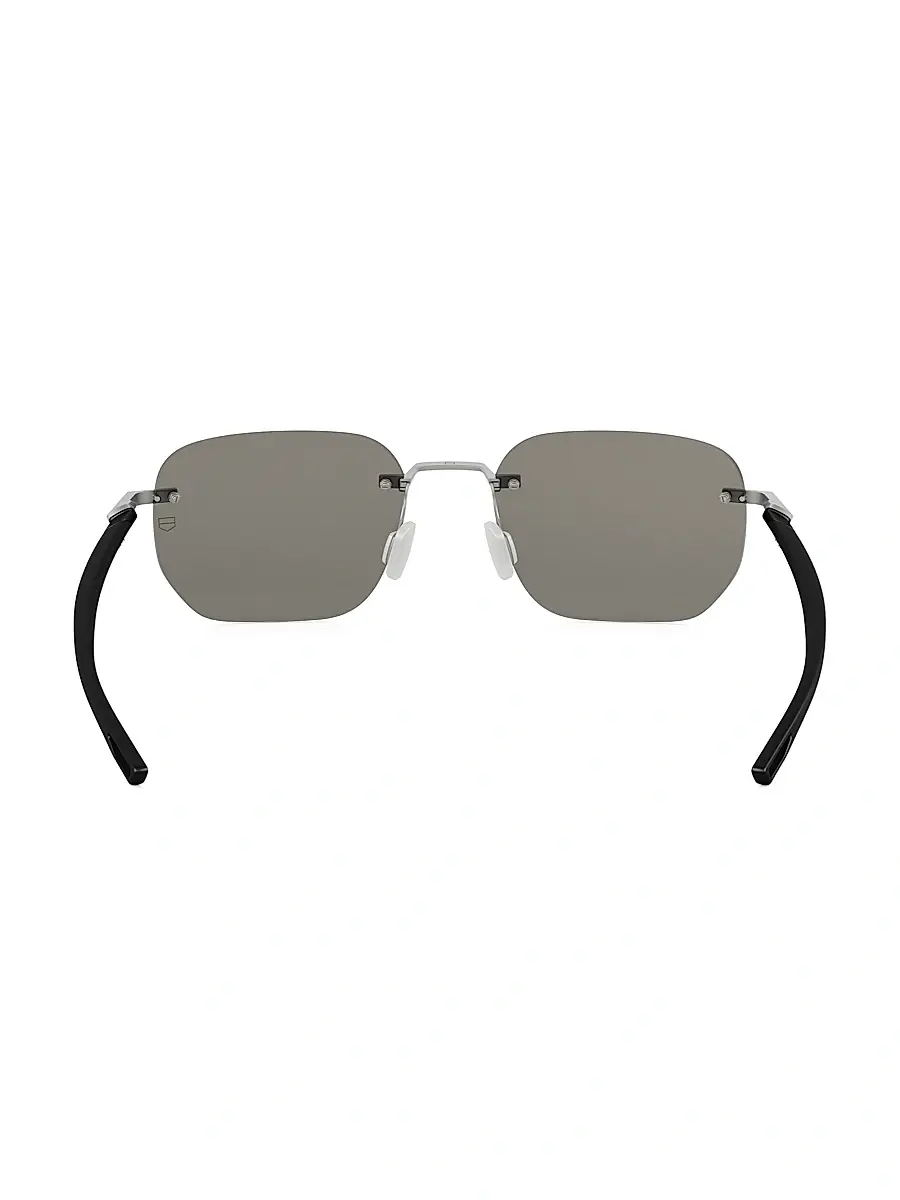 TAG Heuer Men's Mini Vingt Sept 55MM Rectangular Sunglasses - Black Grey | Thumbnail 5 TAG Heuer Men's Mini Vingt Sept 55MM Rectangular Sunglasses - Black Grey | Thumbnail 5