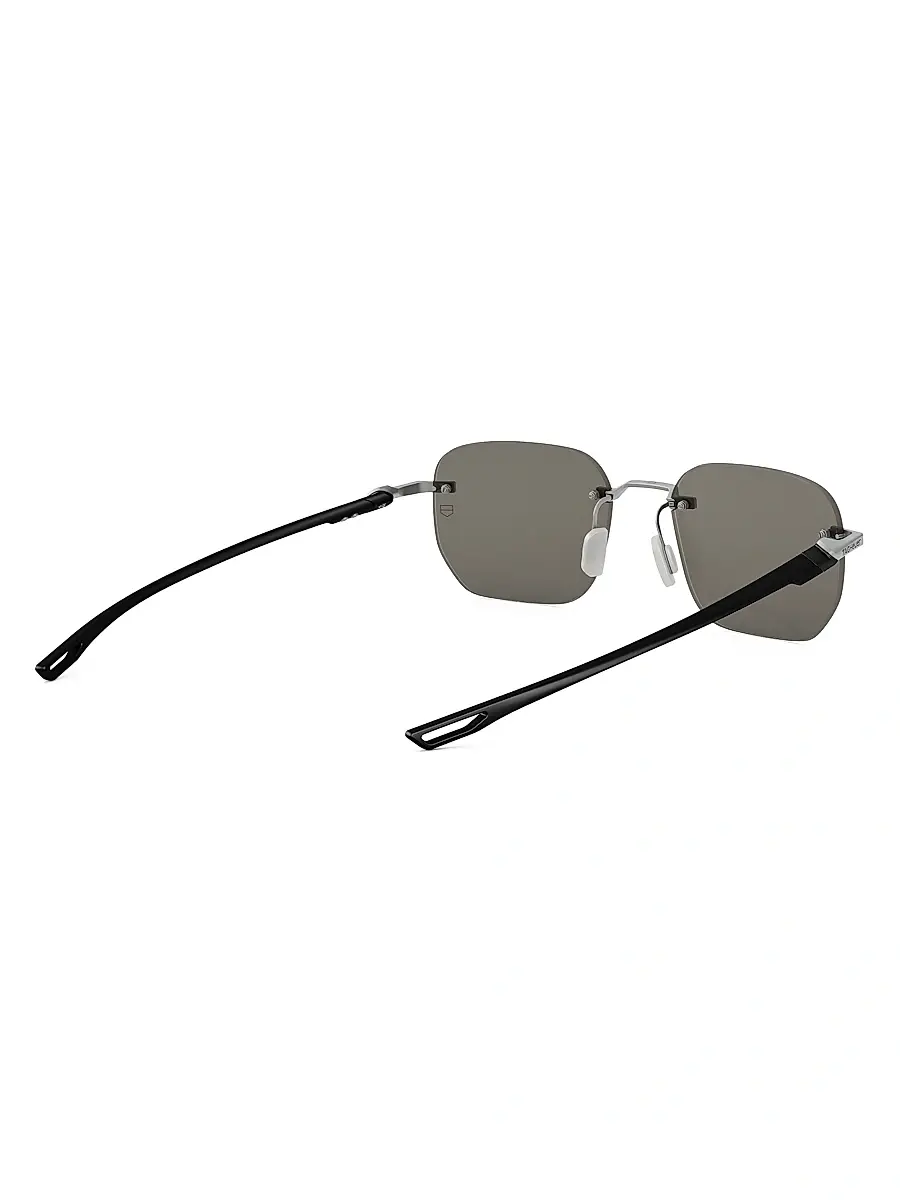 TAG Heuer Men's Mini Vingt Sept 55MM Rectangular Sunglasses - Black Grey | Thumbnail 6 TAG Heuer Men's Mini Vingt Sept 55MM Rectangular Sunglasses - Black Grey | Thumbnail 6