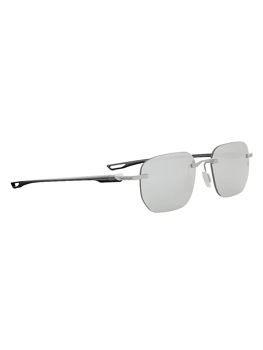 TAG Heuer Men's Mini Vingt Sept 55MM Rectangular Sunglasses - Black Grey | Thumbnail 8 TAG Heuer Men's Mini Vingt Sept 55MM Rectangular Sunglasses - Black Grey | Thumbnail 8
