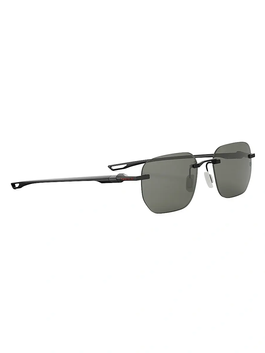 TAG Heuer Men's 55MM Mini Vingt Sept Rectangular Sunglasses | Thumbnail 8