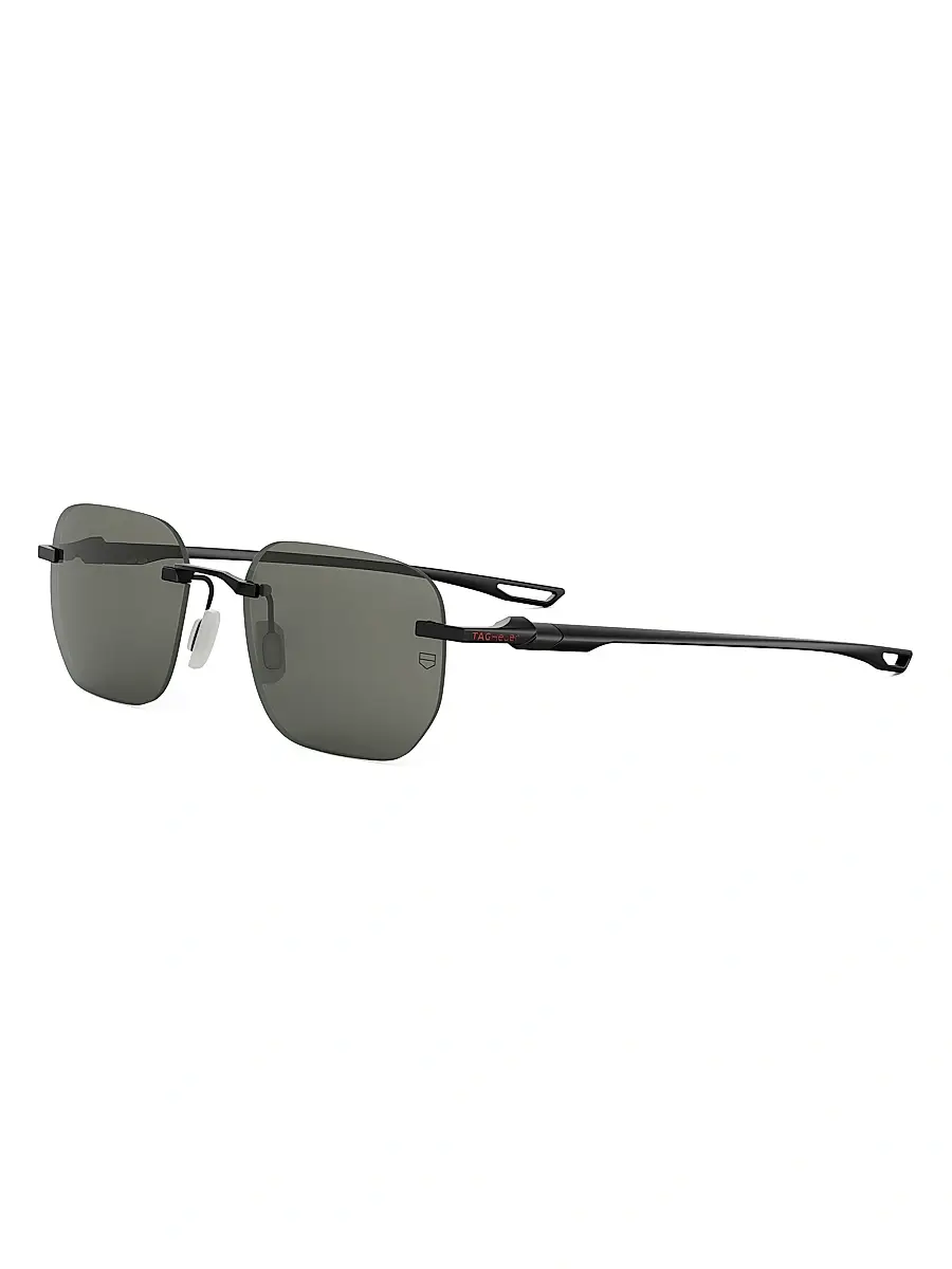 TAG Heuer Men's 55MM Mini Vingt Sept Rectangular Sunglasses