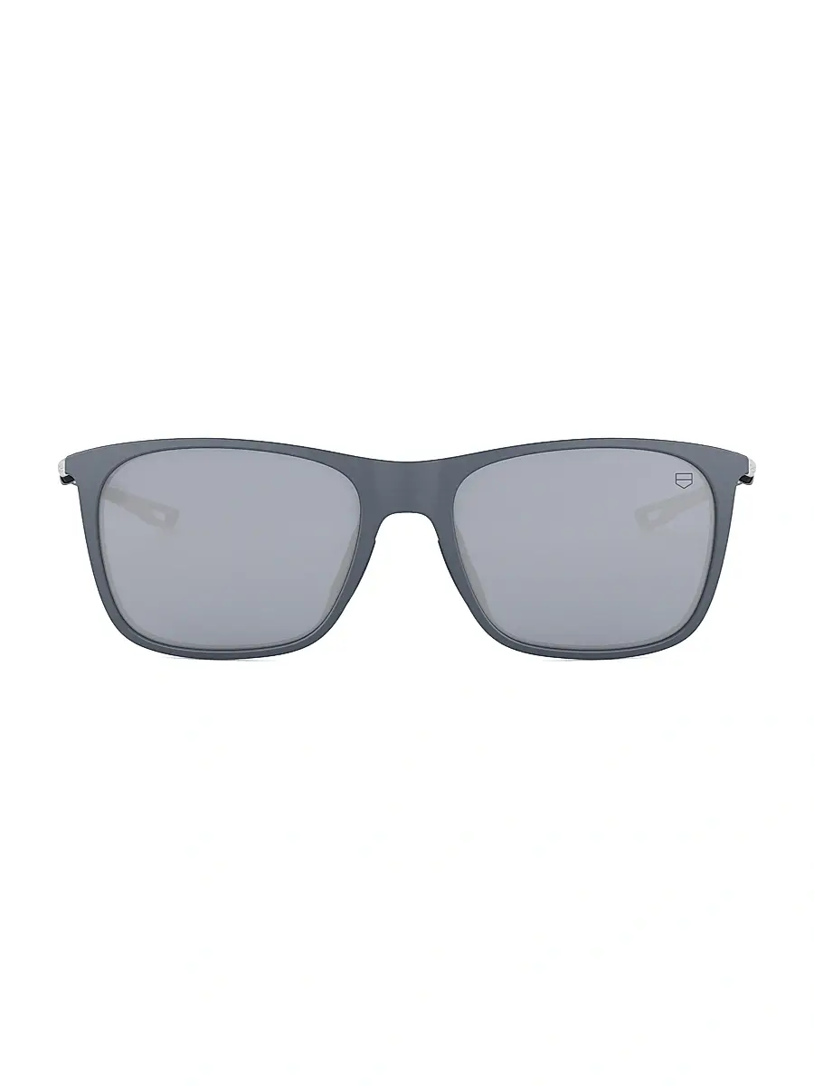TAG Heuer Men's 55MM Mini Vingt Sept Rectangular Sunglasses - Blue | Thumbnail 2