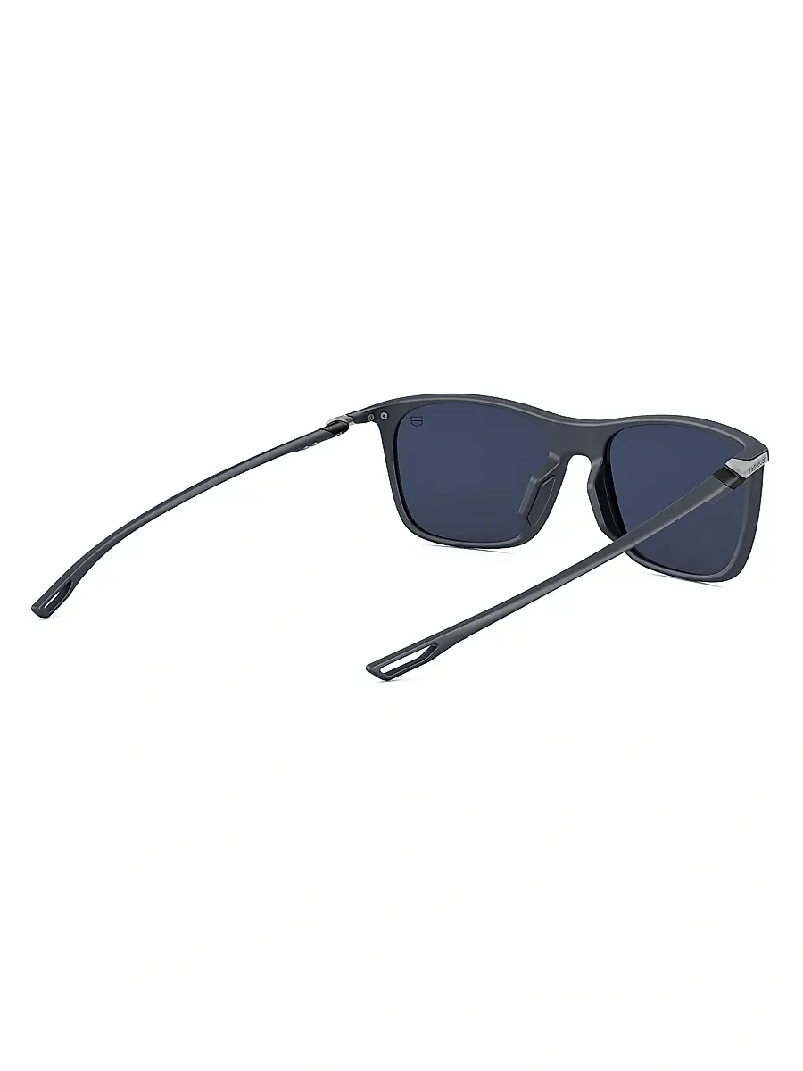 TAG Heuer Men's 55MM Mini Vingt Sept Rectangular Sunglasses - Blue | Thumbnail 6