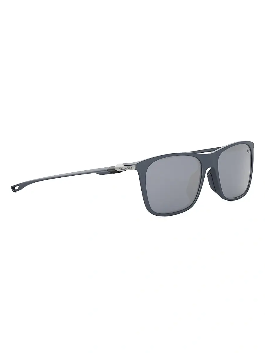 TAG Heuer Men's 55MM Mini Vingt Sept Rectangular Sunglasses - Blue | Thumbnail 8